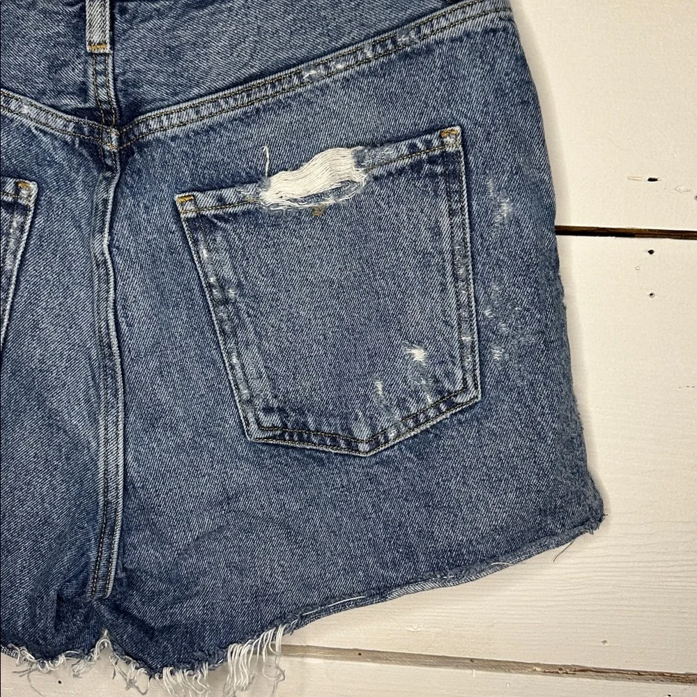 AGOLDE Dee Short Vintage High Rise Organic Cotton Denim Jean Shorts - Picture 3 of 16